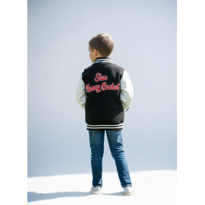 Veste Enfant Teddy - Noir & Blanche