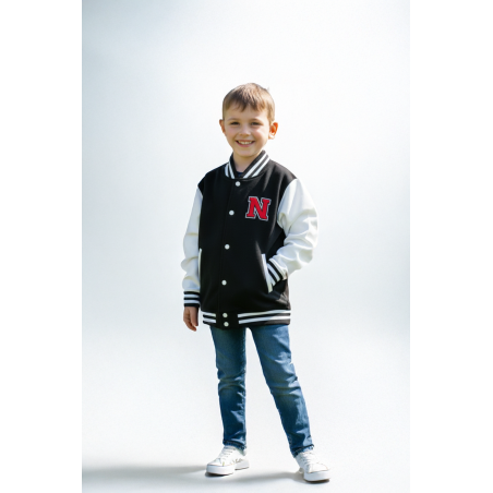 Veste Enfant Teddy - Noir & Blanche
