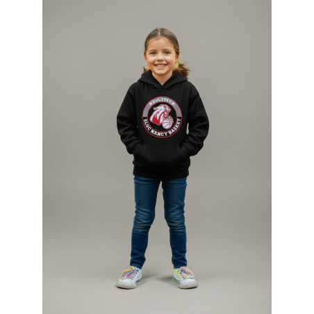 Sweat à Capuche Enfant Blason Bouclette - Noir