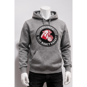 Sweat à Capuche Adulte Blason Bouclette - Gris