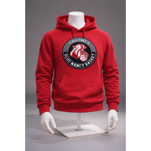 Sweat à Capuche Adulte Blason Bouclette - Rouge