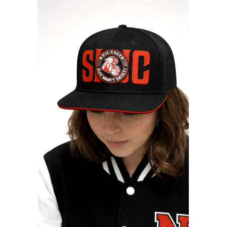 Casquette SLUC Noir & Rouge avec filet